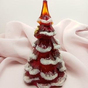 Fenton Glass Christmas Tree 6.5"